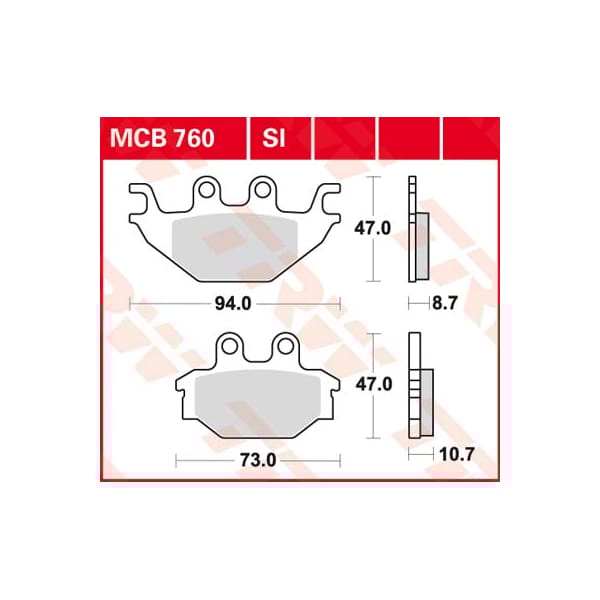 TRW Brake pads MCB760 Allround organic