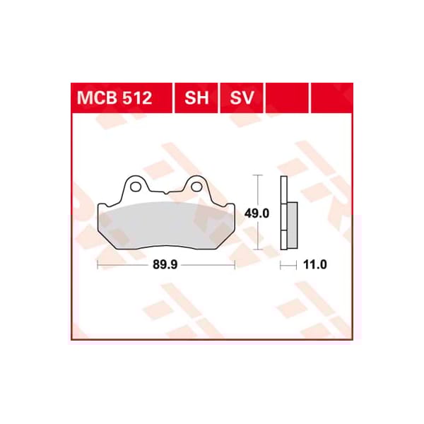 TRW Brake pads MCB512SH Sinter street