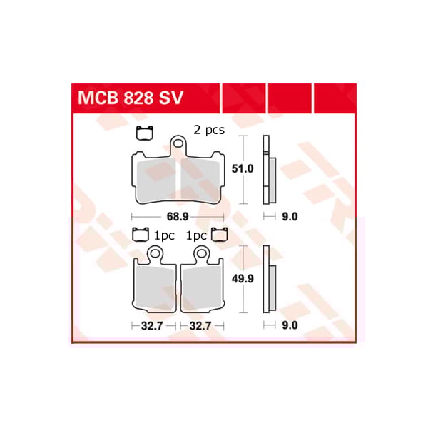 TRW Plaquettes de frein MCB828SV Sinter street