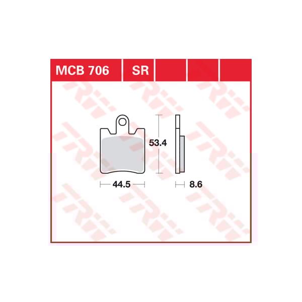 TRW Plaquettes de frein MCB706SV Sinter street