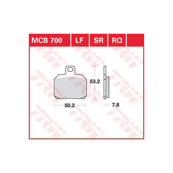 TRW Plaquettes de frein MCB700SH Sinter street