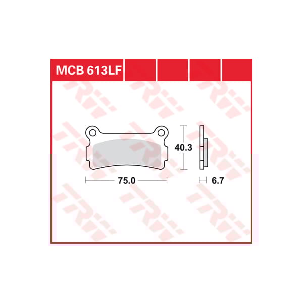 TRW Brake pads MCB613 Allround organic