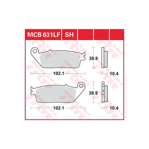 TRW Brake pads MCB631 Allround organic