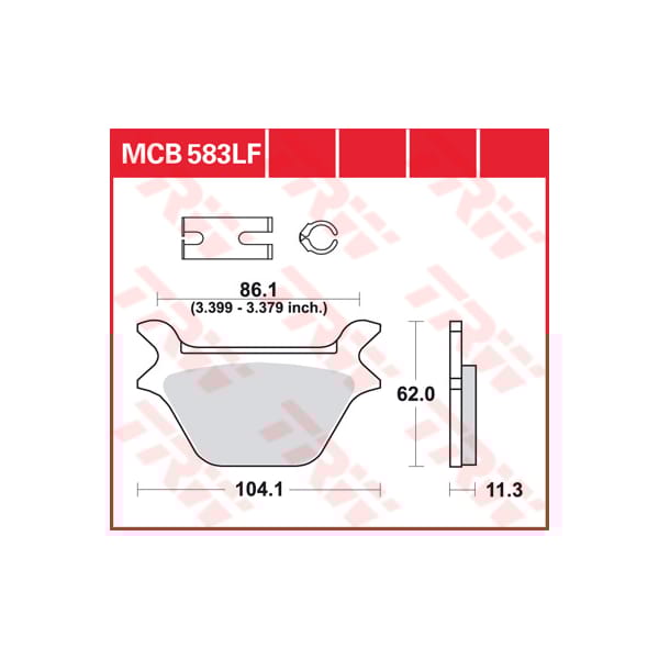 TRW Plaquettes de frein MCB583 Allround organique