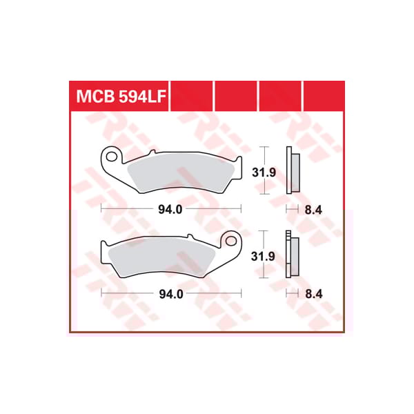 TRW Plaquettes de frein MCB594 Allround organique
