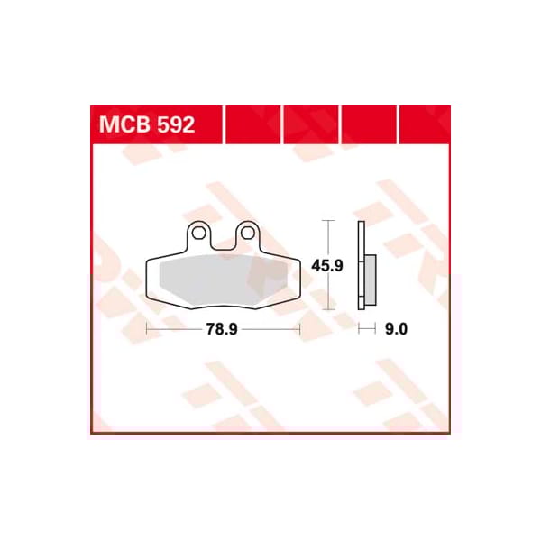 TRW Brake pads MCB592 Allround organic