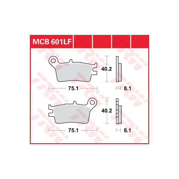 TRW Plaquettes de frein MCB601 Allround organique