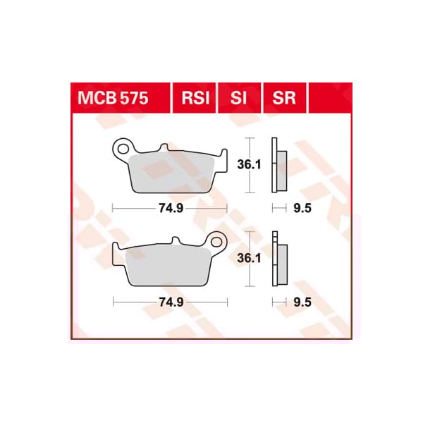 TRW Plaquettes de frein MCB575 Allround organique