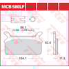 TRW Brake pads MCB580 Allround organic
