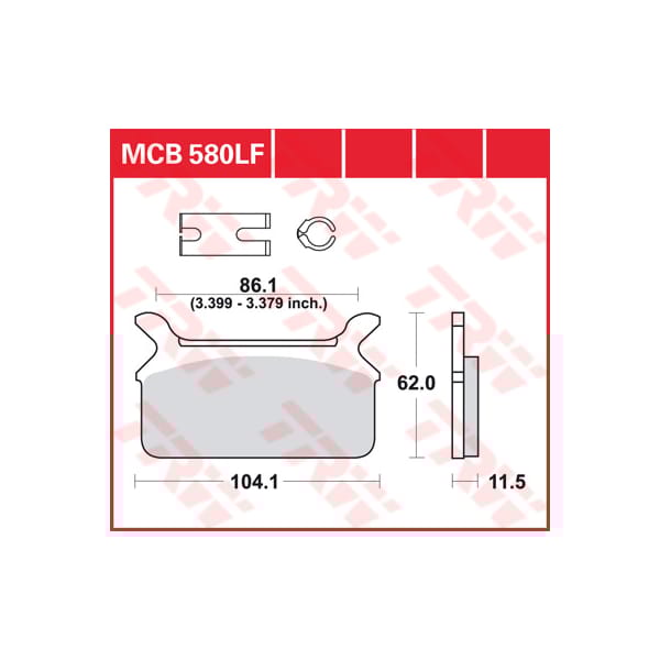 TRW Plaquettes de frein MCB580 Allround organique