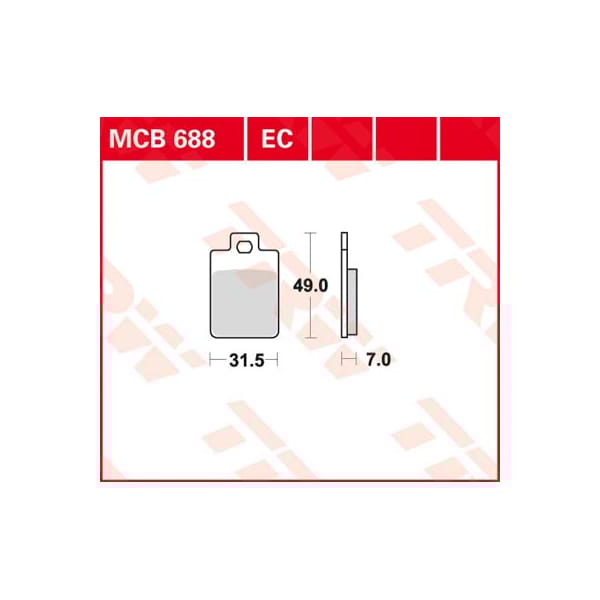 TRW Plaquettes de frein MCB688EC Organique