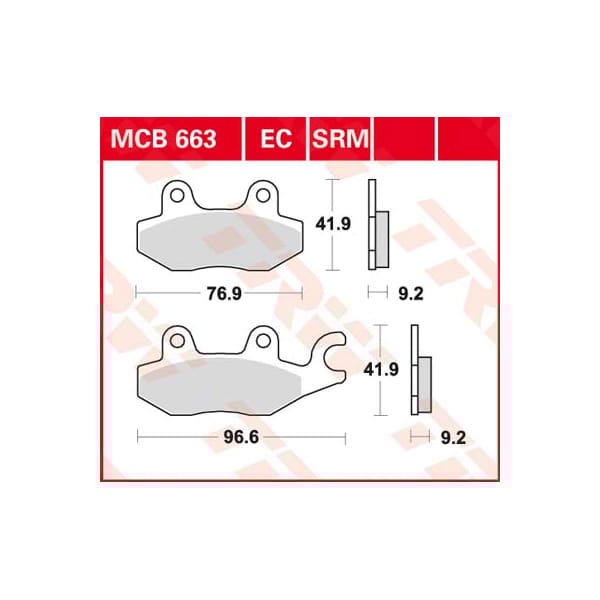 TRW Brake pads MCB663EC Organic