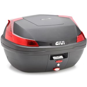 Top boxes and side GIVI B47 Blade Monolock Case red reflectors, black cover