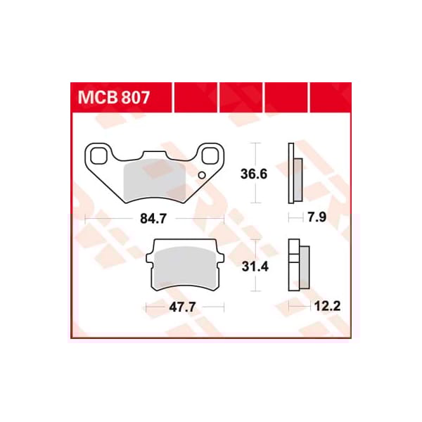 TRW Brake pads MCB807 Allround organic