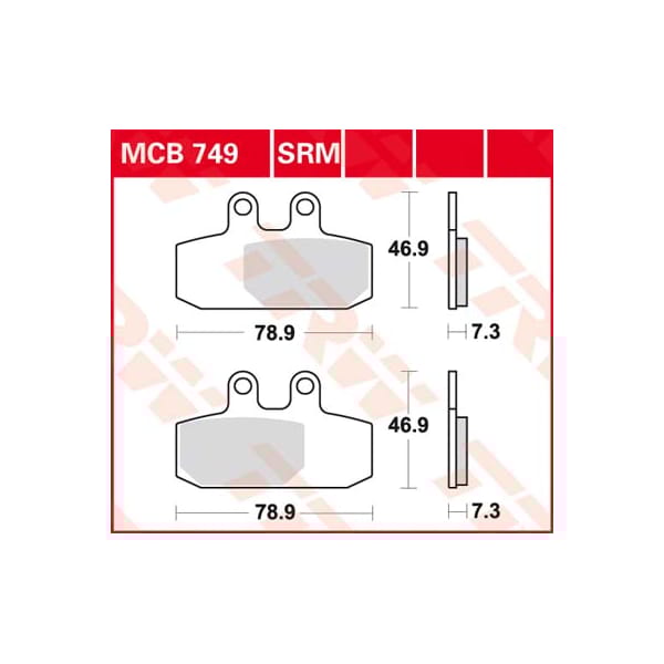 TRW Brake pads MCB749SRM Sinter maxi scooter