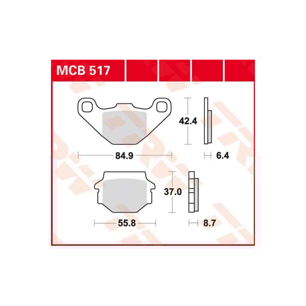 TRW Brake pads MCB517 Allround organic