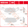 TRW Brake pads MCB843 Allround organic