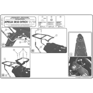 Motorspecifieke bevestigingen GIVI SR - Topkofferhouder Monolock SR78