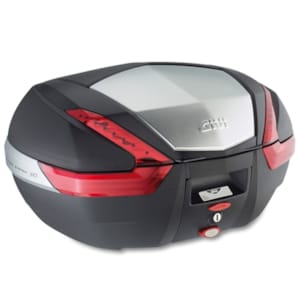 Topkoffers en zijkoffers GIVI V47 Monokey Topkoffer rode reflectoren, aluminium afwerking