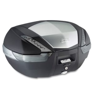 Top case et valise moto GIVI V47 Monokey relfecteurs fumés, finition aluminium