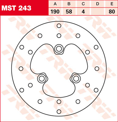 TRW brake discs disc MST243
