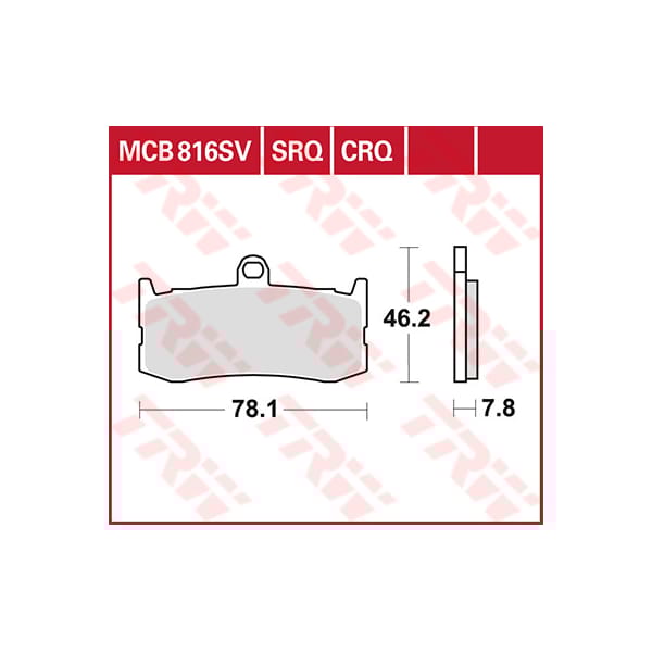 TRW Plaquettes de frein MCB816SV Sinter street