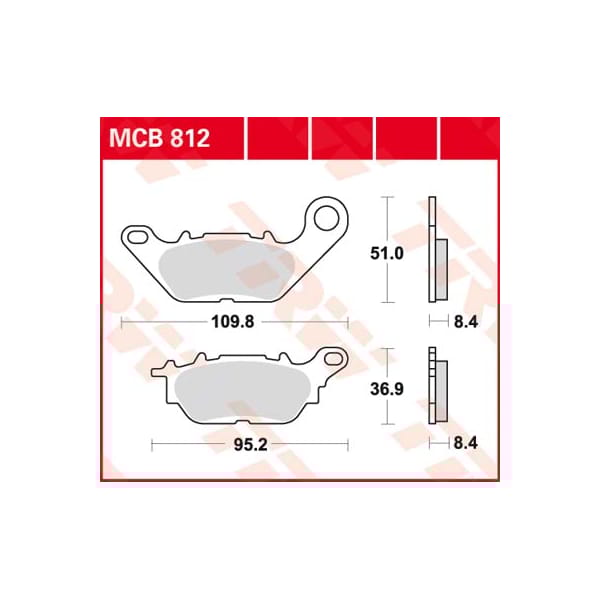 TRW Plaquettes de frein MCB812 Allround organique