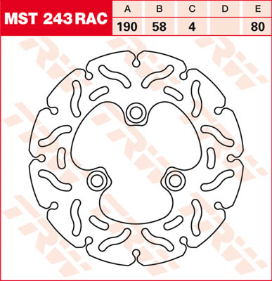 TRW brake discs disc MST243RAC