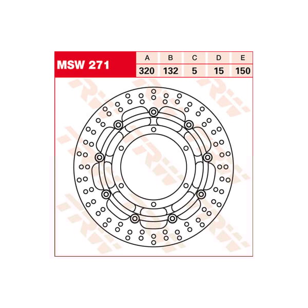 Yamaha XT660 X Brake disc MSW271 TRW1