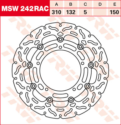 TRW disques de frein moto Disque MSW242RAC