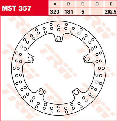 TRW disques de frein moto Disque MST357