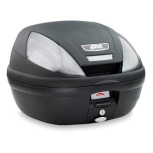 Top boxes and side GIVI E370 Monolock Case smoked reflectors, black cover