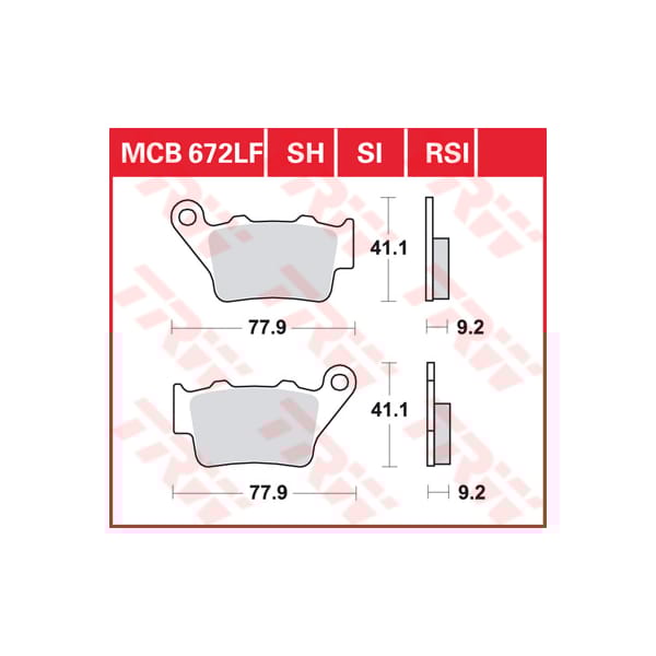 TRW Plaquettes de frein MCB672 Allround organique
