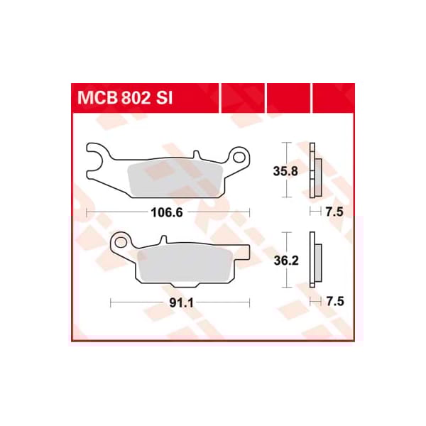 TRW Plaquettes de frein MCB802SI Sinter offroad