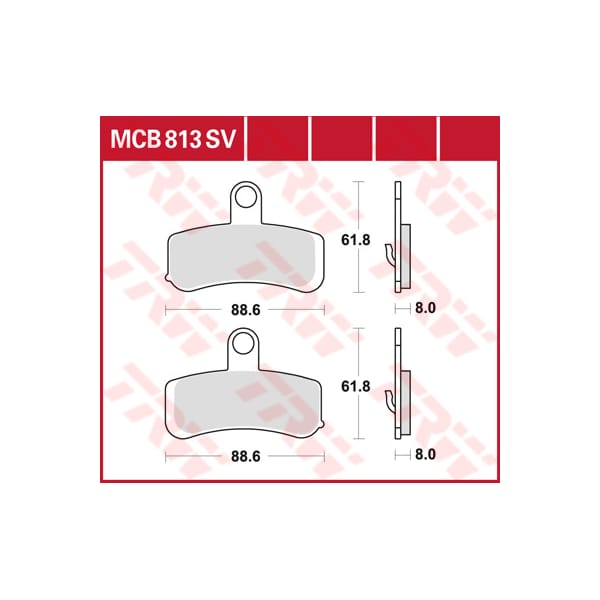 TRW Plaquettes de frein MCB813SV Sinter street