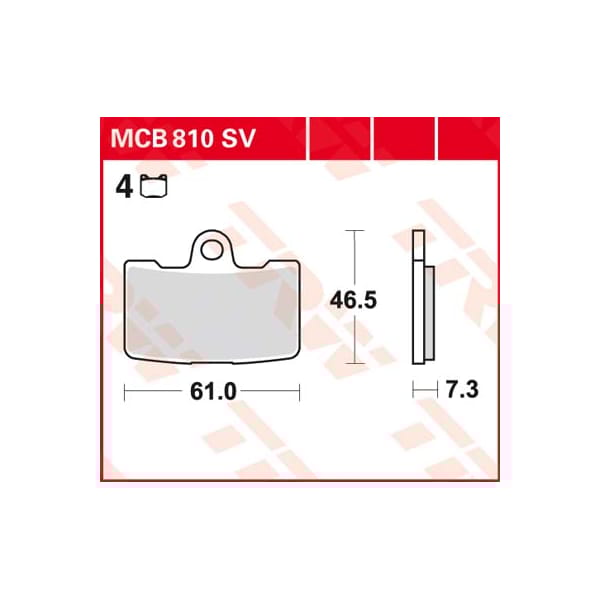 TRW Brake pads MCB810SV Sinter street