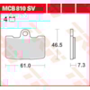 TRW Plaquettes de frein MCB810SV Sinter street