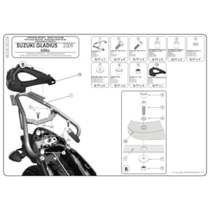Motorspecifieke bevestigingen GIVI SR M - Topkofferhouder Monolock SR121M