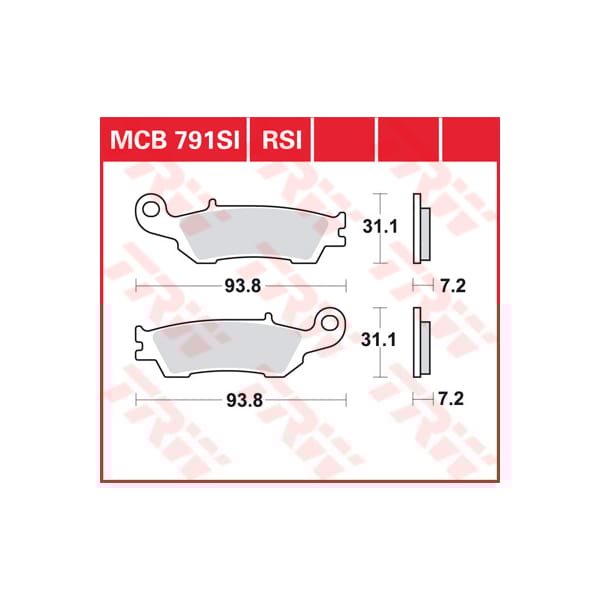 TRW Plaquettes de frein MCB791RSI Sinter compétition offroad