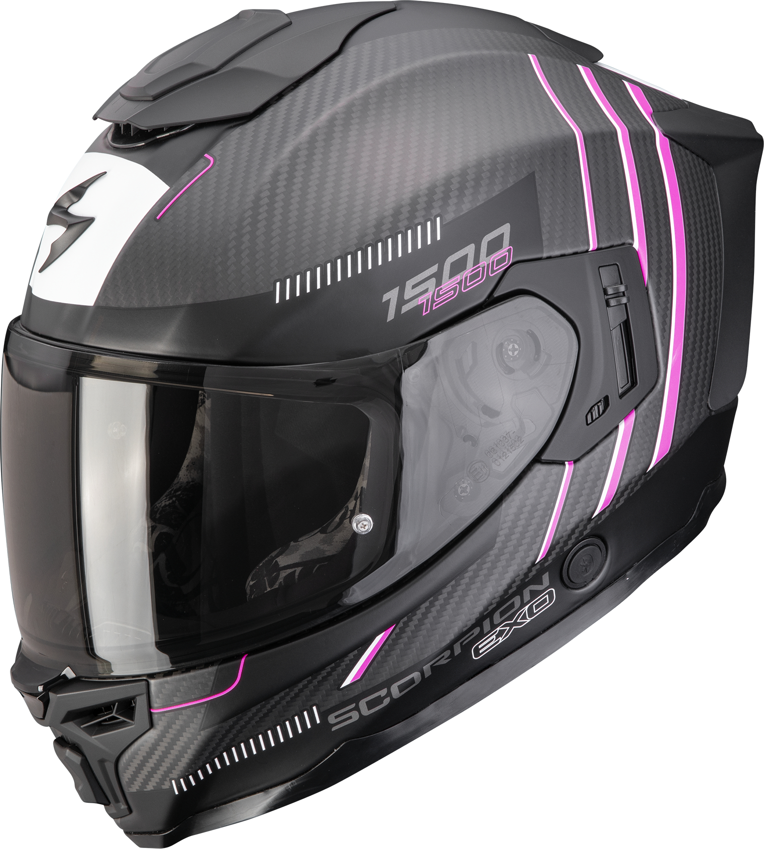 Integraalhelm SCORPION EXO-1500 Carbon Air Zity Mat Zwart-Roze