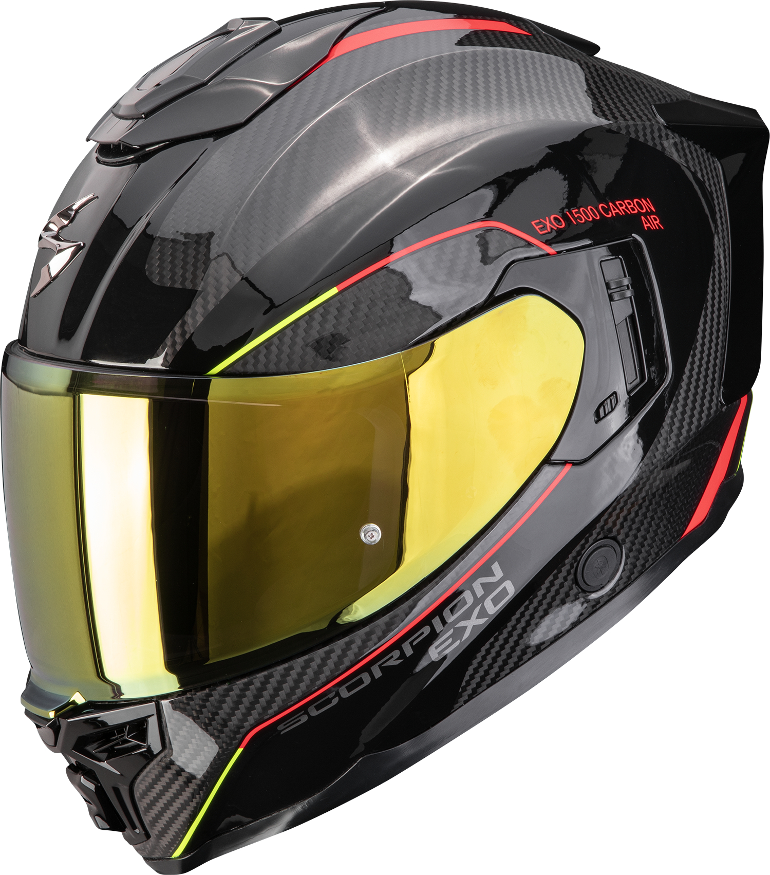 Integraalhelm SCORPION EXO-1500 Carbon Air Mundi Zwart-Rood-Geel