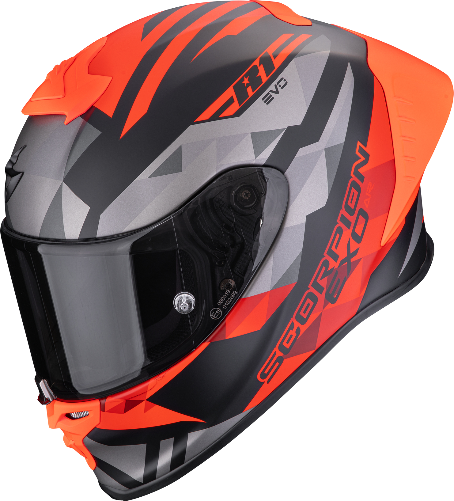 Casque intégral SCORPION EXO-R1 Evo II Air Valere Mat Noir-Rouge