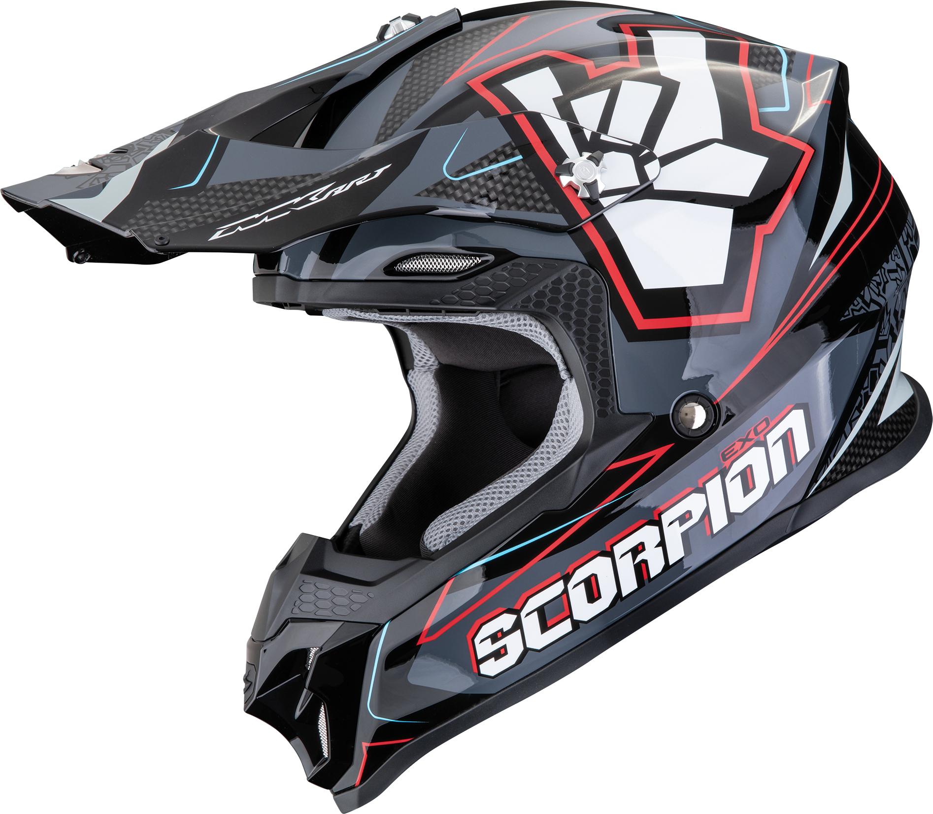 Crosshelm SCORPION VX-16 Evo Air Rok Zwart-Grijs-Rood