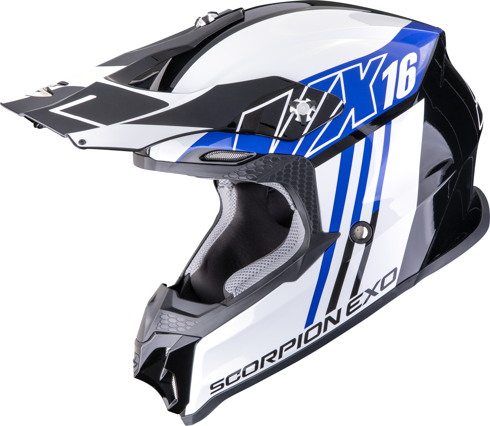 Cross helmet SCORPION VX-16 Evo Air Lignes Black-Blue