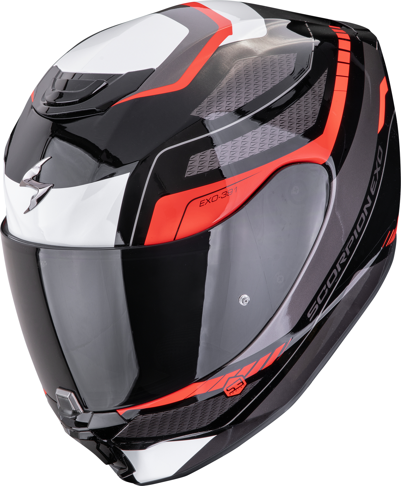 Casque intégral SCORPION EXO-391 Leo Noir-Rouge