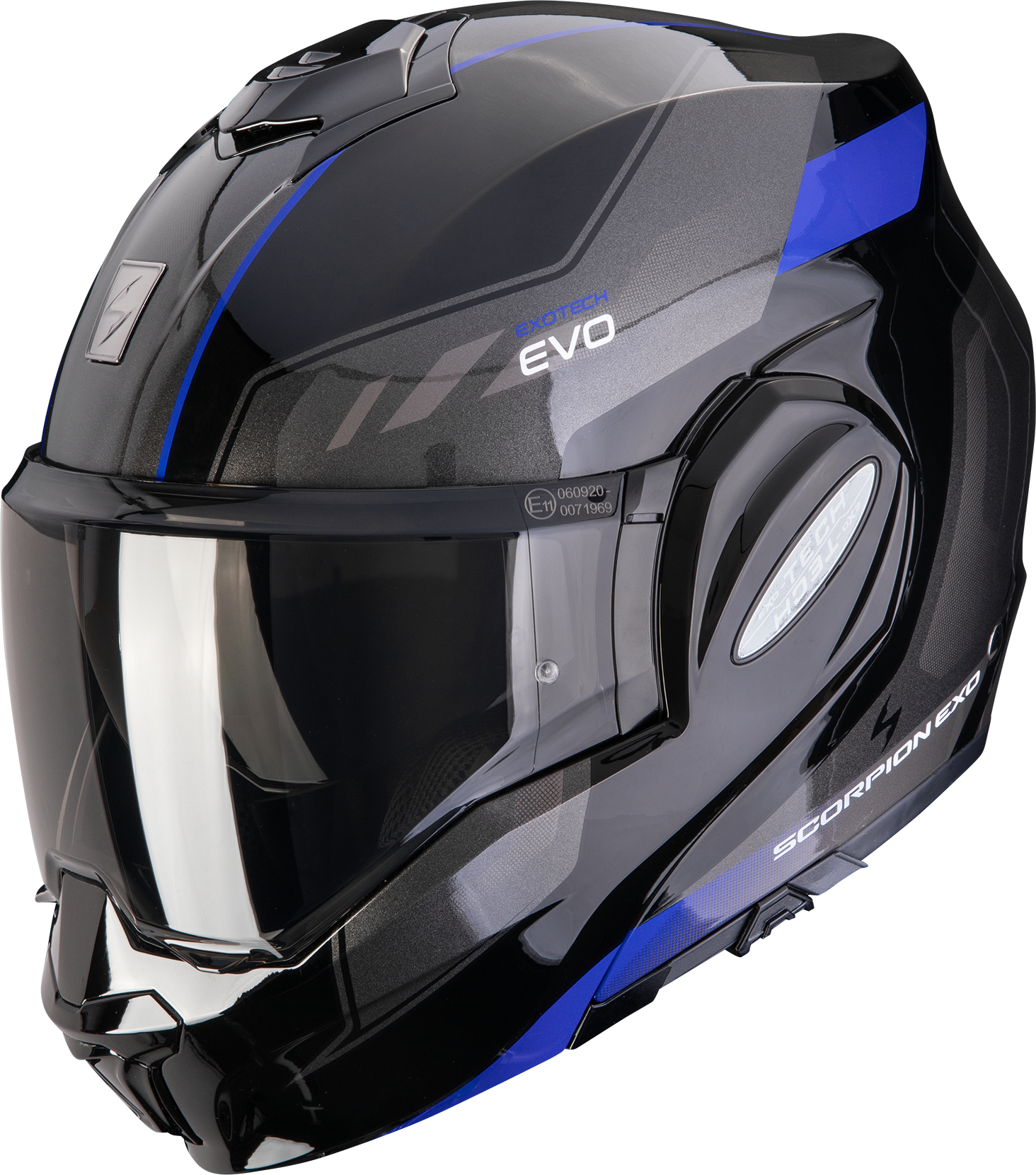 Casque modulable SCORPION EXO-Tech Evo Socius Noir-Bleu