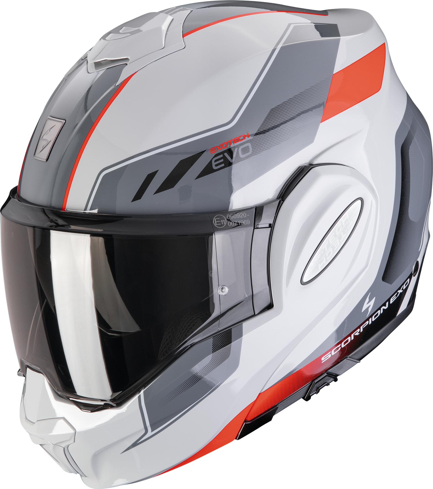 Modular helmet SCORPION EXO-Tech Evo Socius Grey-Red