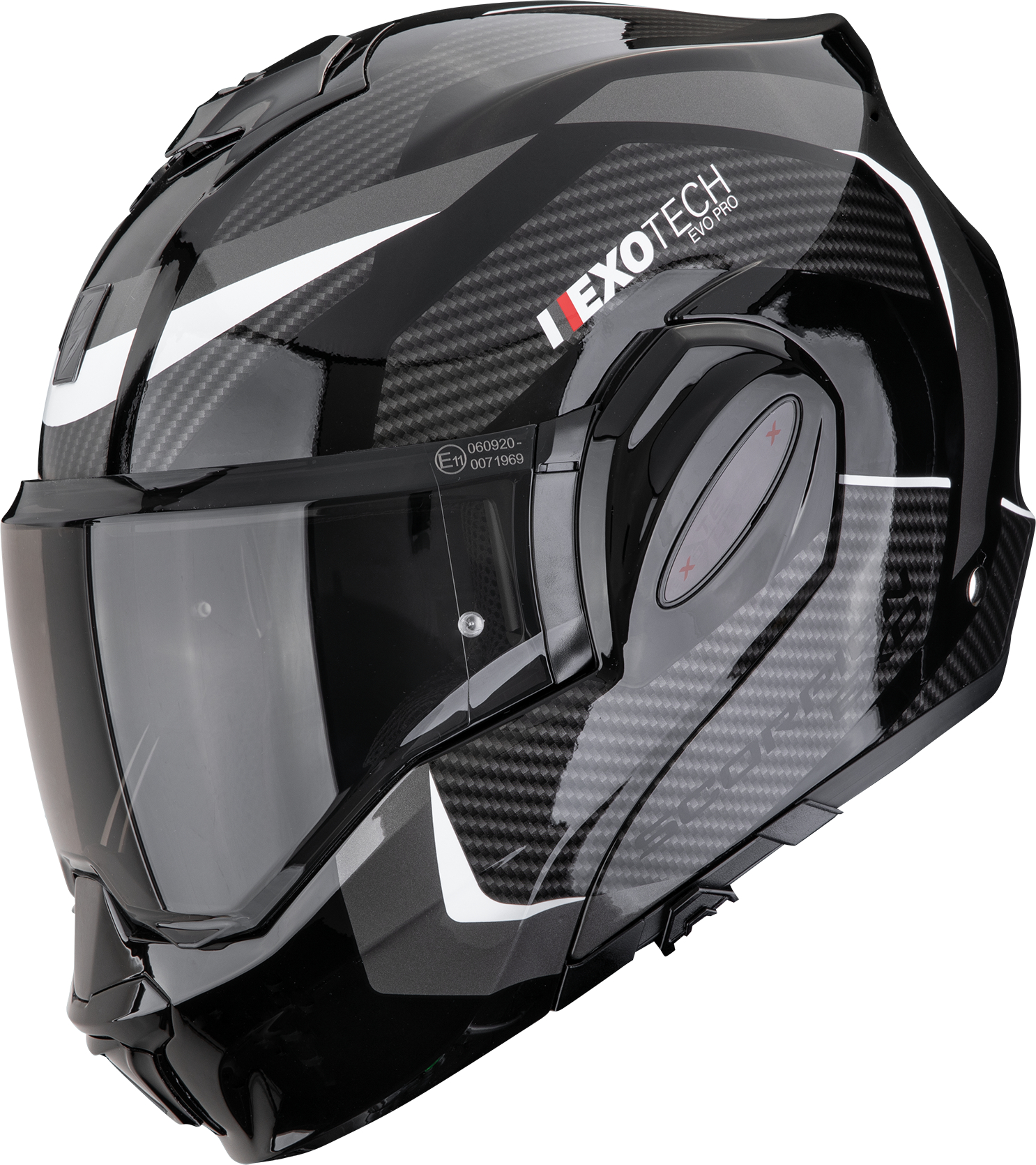 Modular helmet SCORPION EXO-Tech Evo Pro Acuti Black-Silver