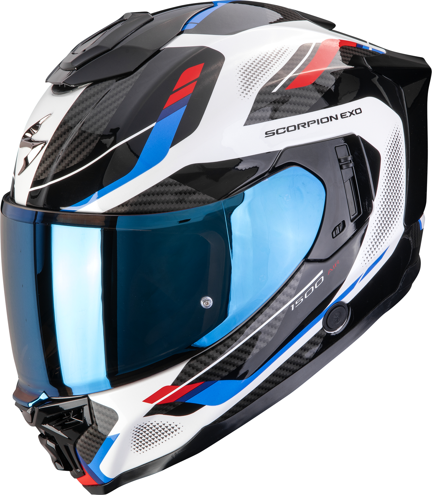 Casque intégral SCORPION EXO-1500 Air Sleek Blanc-rouge-bleu