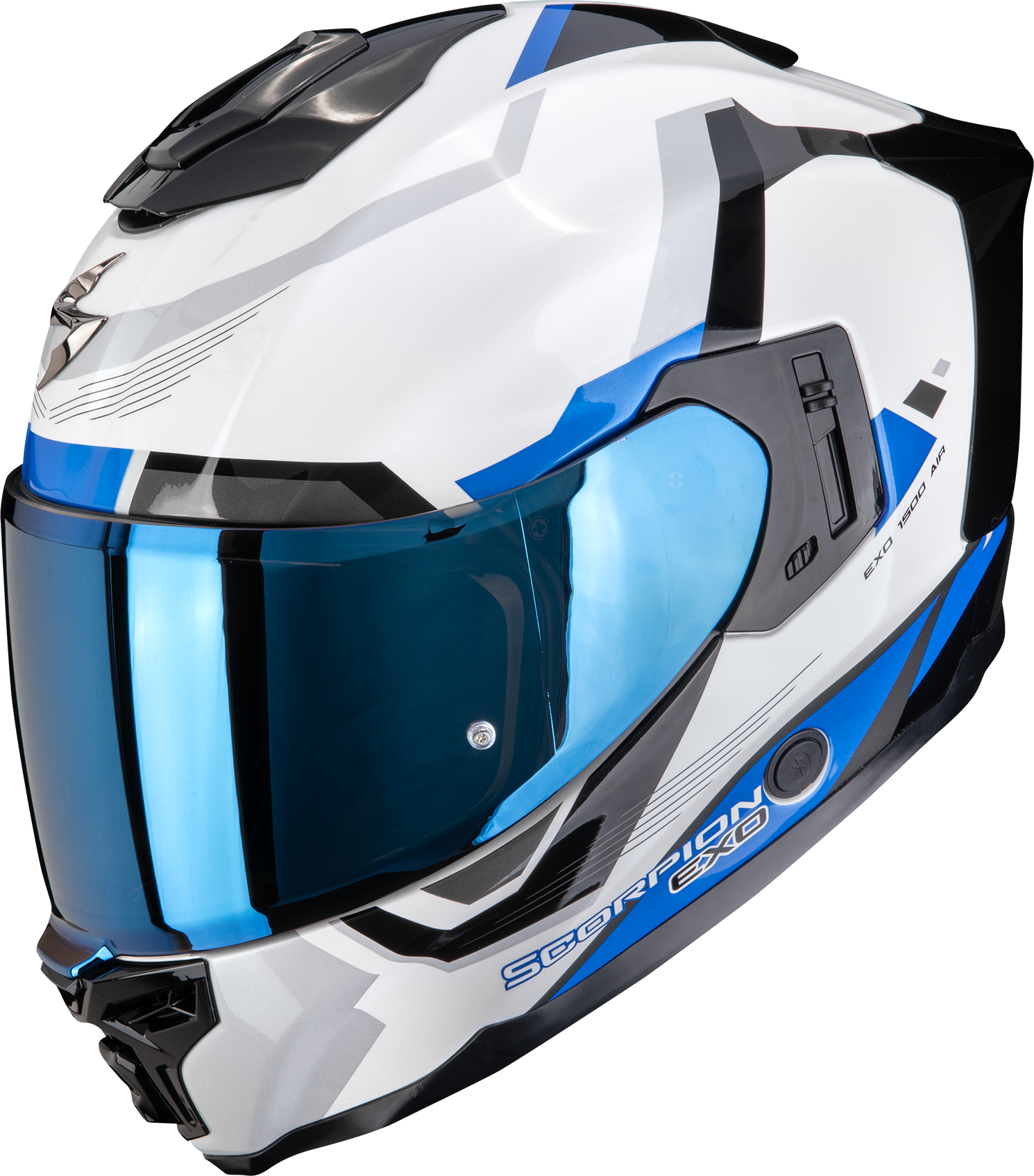 Casque intégral SCORPION EXO-1500 Air Arena Blanc-Bleu